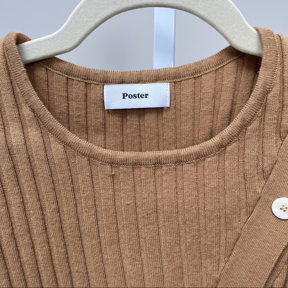 POSTER Diagonal Button Down Cardigan - Picture 2 of 5